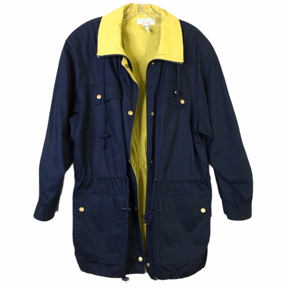 VINTAGE CAMBRIDGE Sports Navy Toggle Anorak Jacket Size M